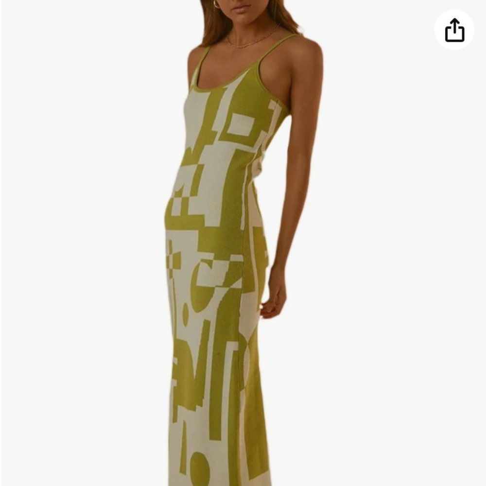 Geometric Knit Maxi Dress | Size S